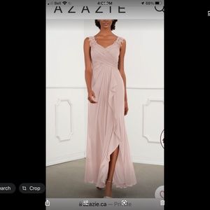 Azazie dress, size 10. Colour, Dusty rose